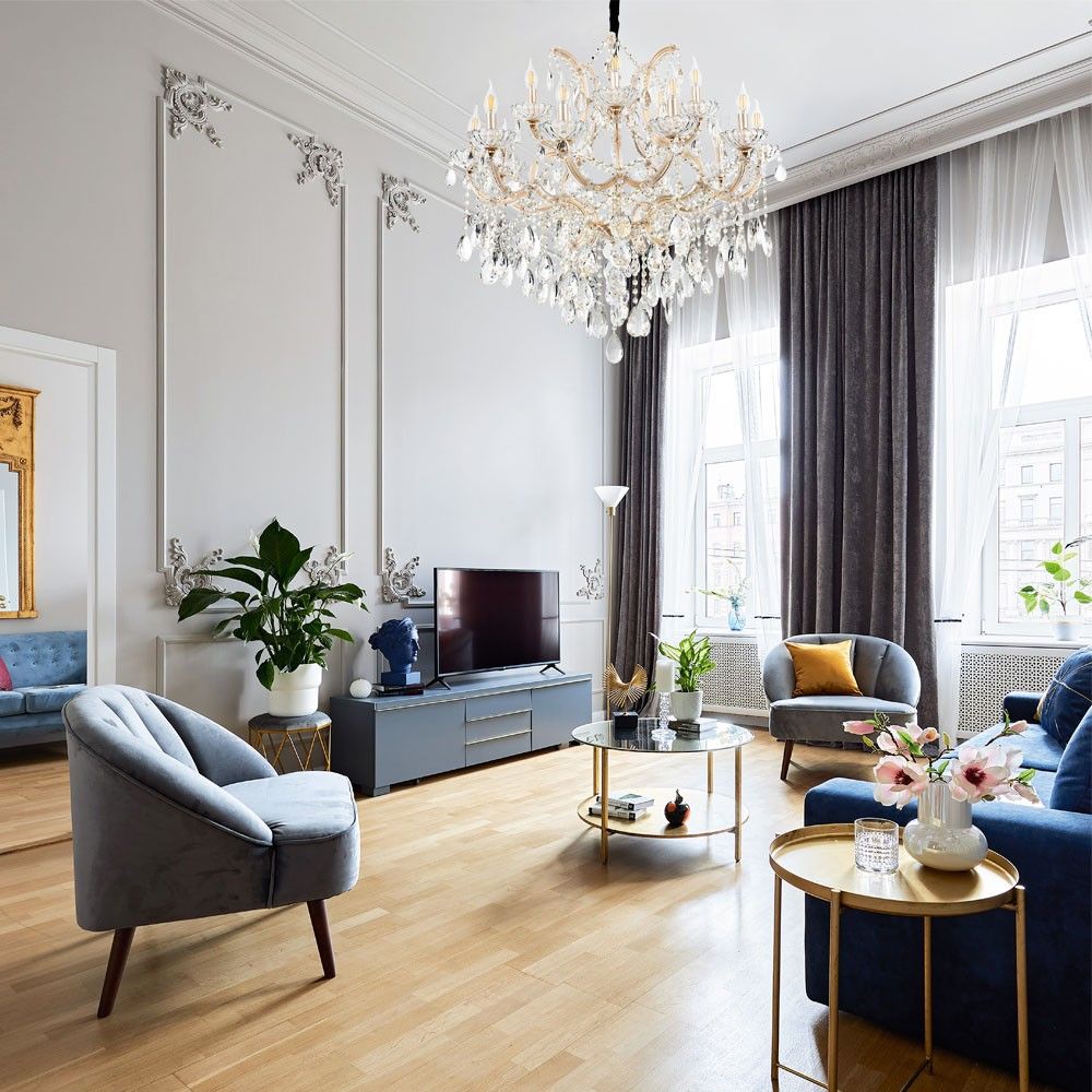 Подвесная люстра 89*89*116 см, Е14 16x40W, Золото MODELUX premium ML.7003.16P