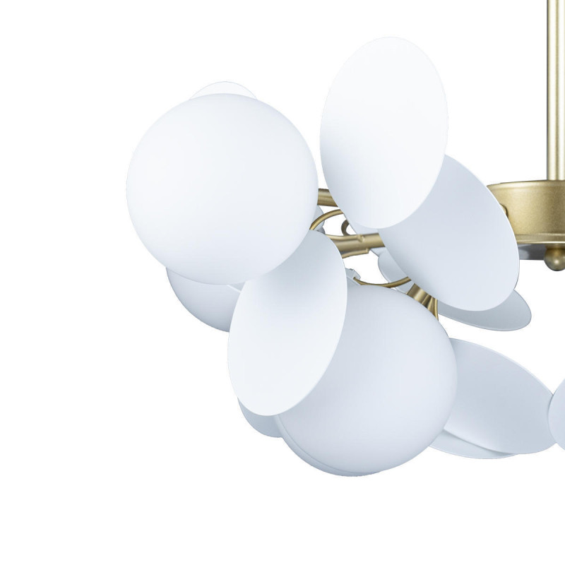 Подвесная люстра Loft IT Matisse 10008/8 white, диаметр 60 см, золото