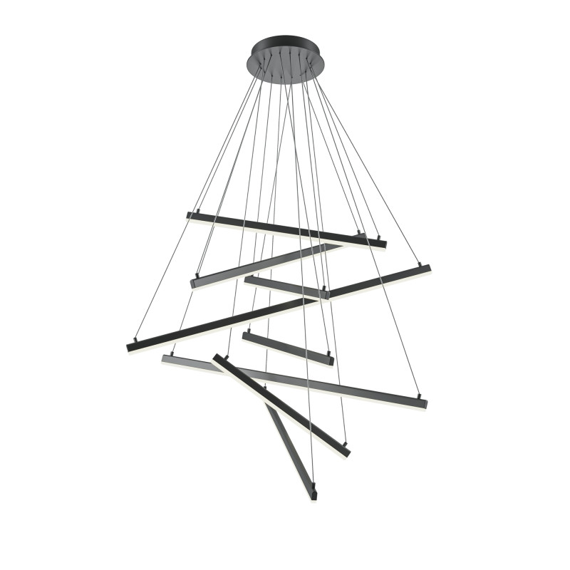 Каскадная люстра 101*101*320 см, LED, 90W, 3000К-4000К, Maytoni LINE  MOD016PL-L96BK черный