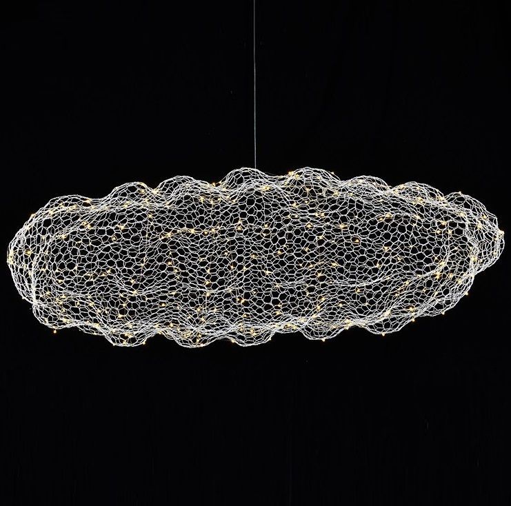 Светильник ElegantLight DZN-8322 СЕРЕБРО D1000/H1500/./LED/.W/4500K CLOUD 24-02 (1 из 3шт в коробке)