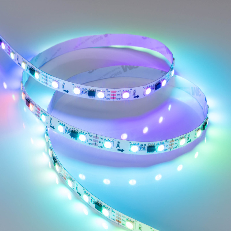 Лента SPI-B60-10mm 12V RGB-PX3 (14.4 W/m, IP20, 5060, 5m) (Arlight, Открытый, IP20) 026367(2). Цена указана за 5 метров. Продается кратно 5 метрам.