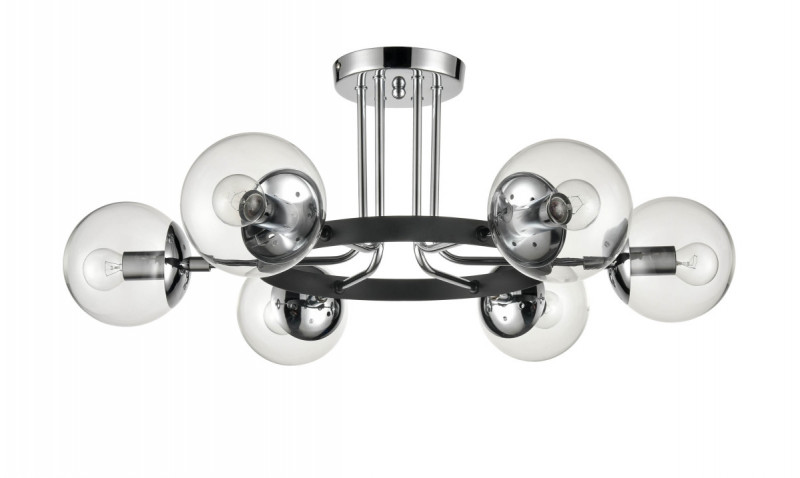 Потолочная люстра  71*27 см, 6*E14 хром Vele Luce Intenso VL1413L06