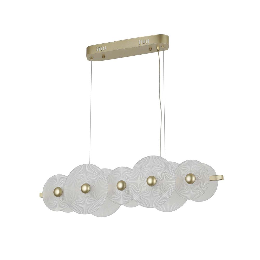 Подвесная люстра 18*22,5-120 см, 5*LED, 2W, 3000K, F-Promo Arctium 4605-5P, золотой