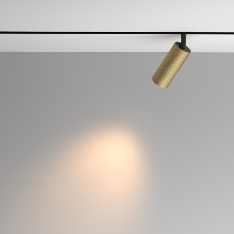 Светильник на шине 5,2*5,2*12,5 см, LED, 12W, 3000К, Maytoni Technical Artisan TR097-2-12W3K-M-BMG золото матовое