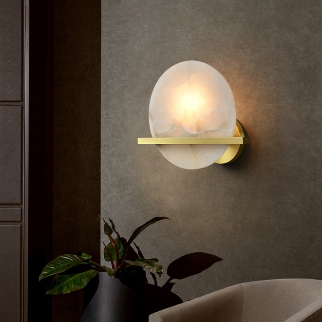 Светильник настенный ElegantLight DZN-12245 ЗОЛОТАЯ БРОНЗА + БЕЛЫЙ МРАМОР D250*200/H100/1/E14/40W RIKEN 23-12