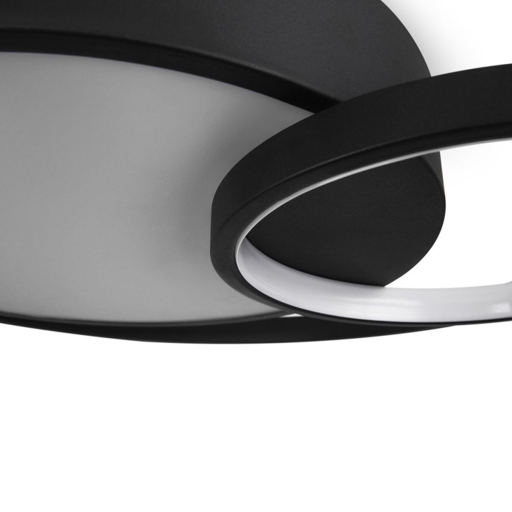 Потолочный светильник 47 см, 80W, 4000K, Freya Nation Market FR10028CL-L80B, черный