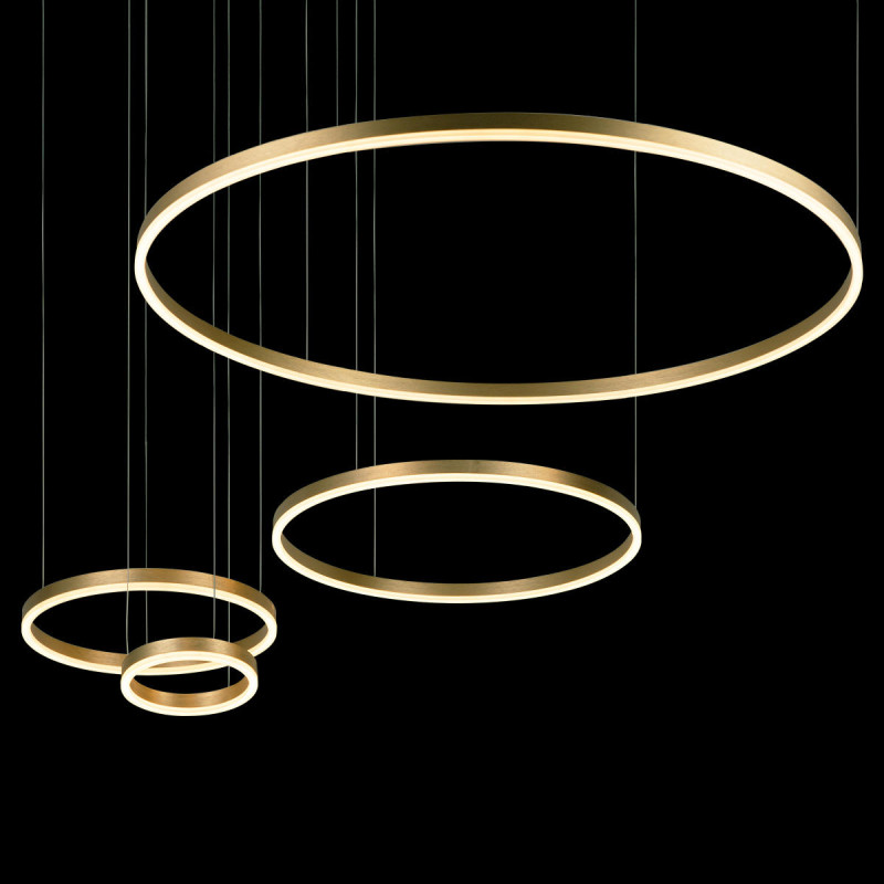 Светильник *100+80+60+40 см, 4*LED*176W, 3000К Loft It 10017/4L Ring, Золото