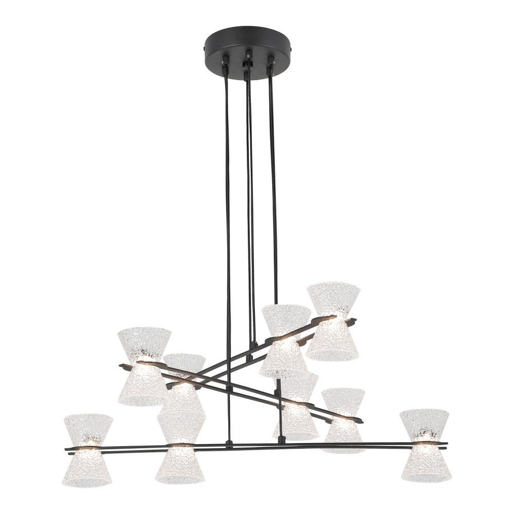 Люстра подвесная *60*35-120 см, 9*LED*3W, 3000K, Lussole Sherman LSP-7471, черный