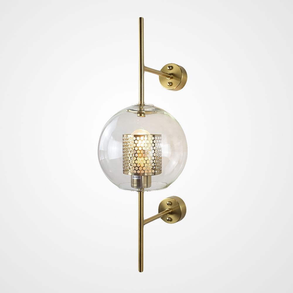 Бра CATCH WALL ball L55 brass 20*20*55 см, 1*E27*60W, ImperiumLoft CATCHWALL01, Латунь