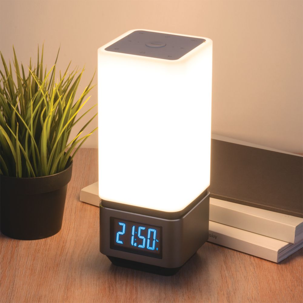 Настольная Smart-лампа с Bluetooth-колонкой, часами, будильником Еurosvet Media EURa045354, 80418/1