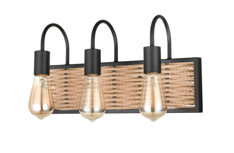 Бра 15*45*24 см, 3*E27 черный, коричневый Vele Luce Tower VL6362W03