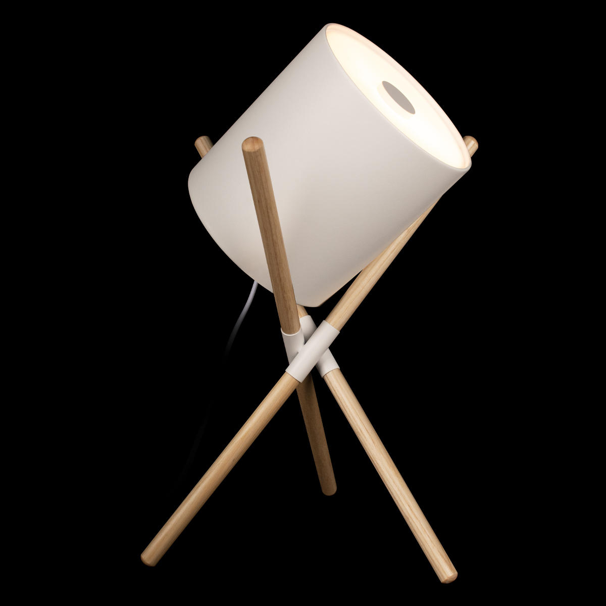Настольная лампа 40* см, 1*E27*40W  LOFT IT Bobbin 10245T White дерево, белый