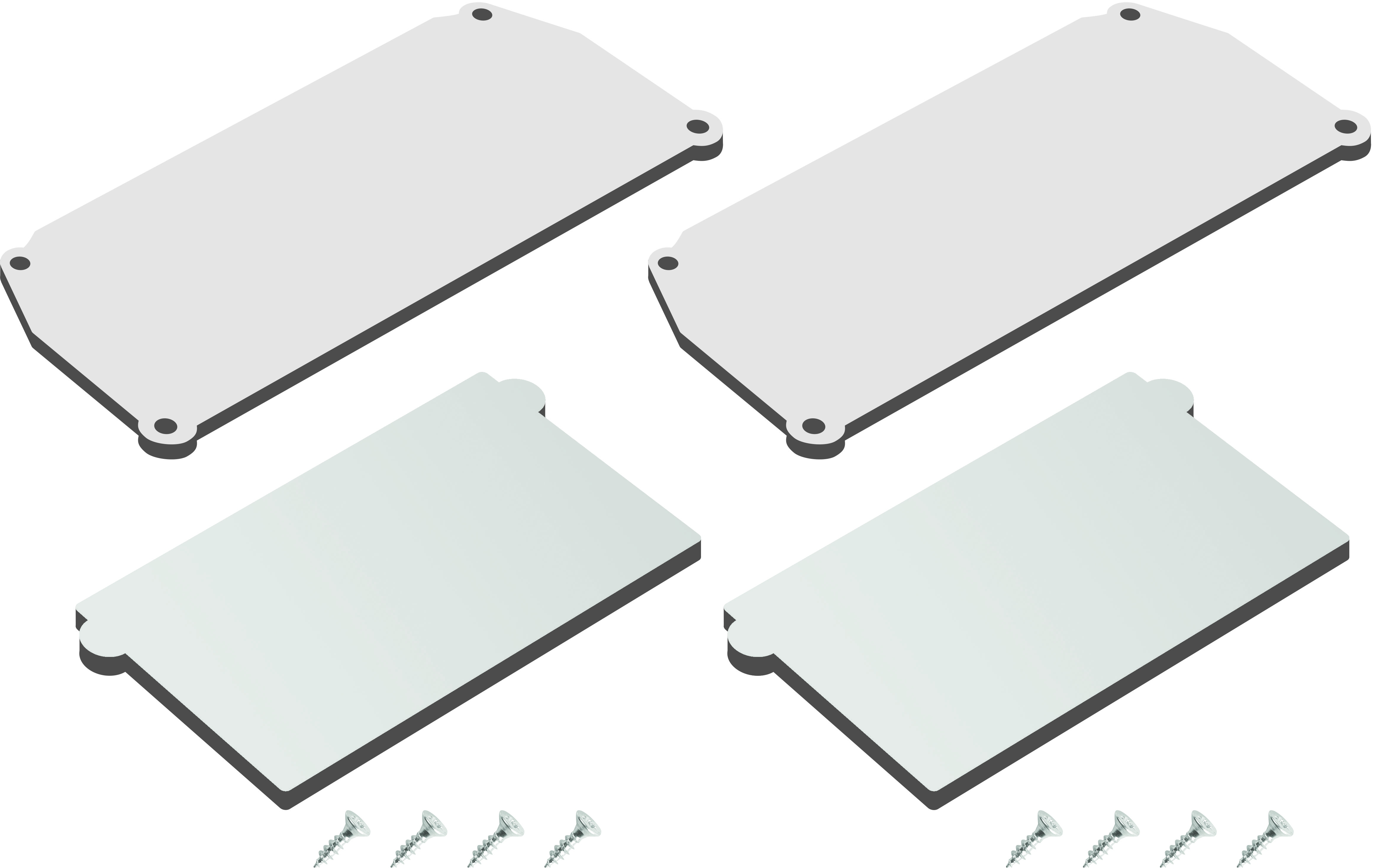 Комплект торцевых заглушек для профиля Flod, белый Denkirs Flod DK5852-WH