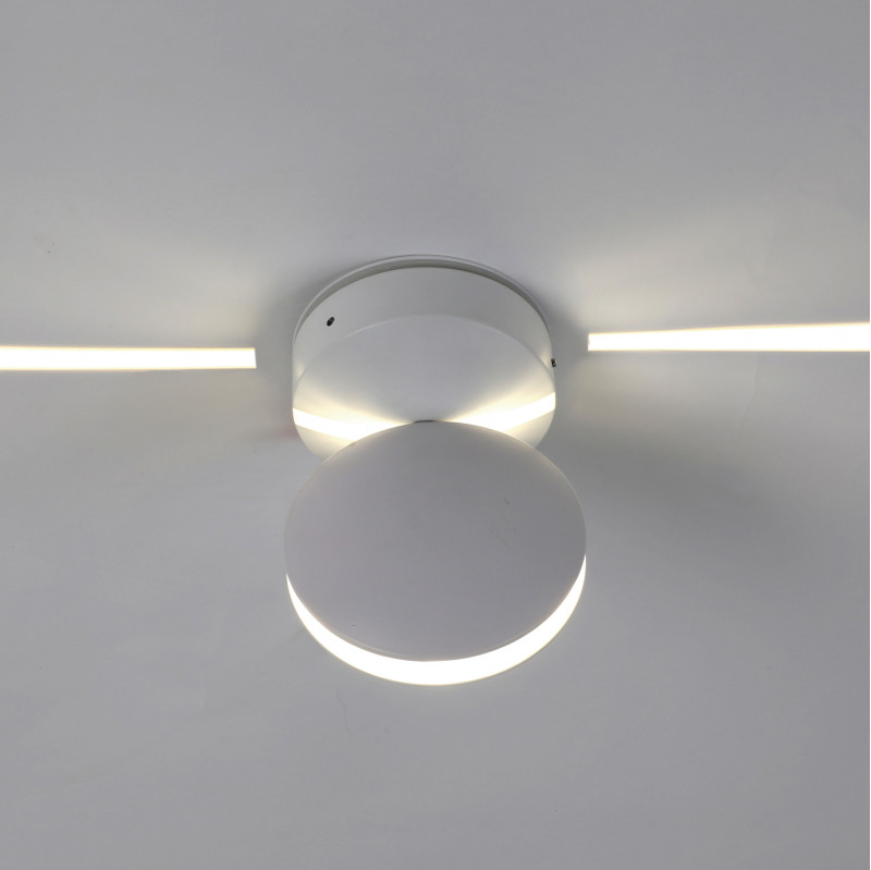 Бра Favourite Collare 2000-1W, D120*H165, Металл белого цвета, прозрачный рассеиватель