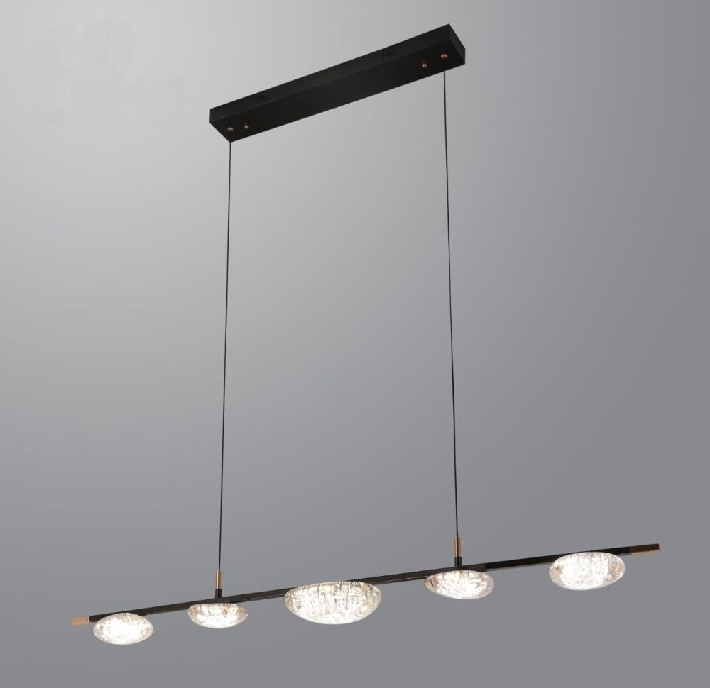 Люстра 2321-5С, L1300 LED, 5*47W, K, Alva Donna, Чёрный матовый