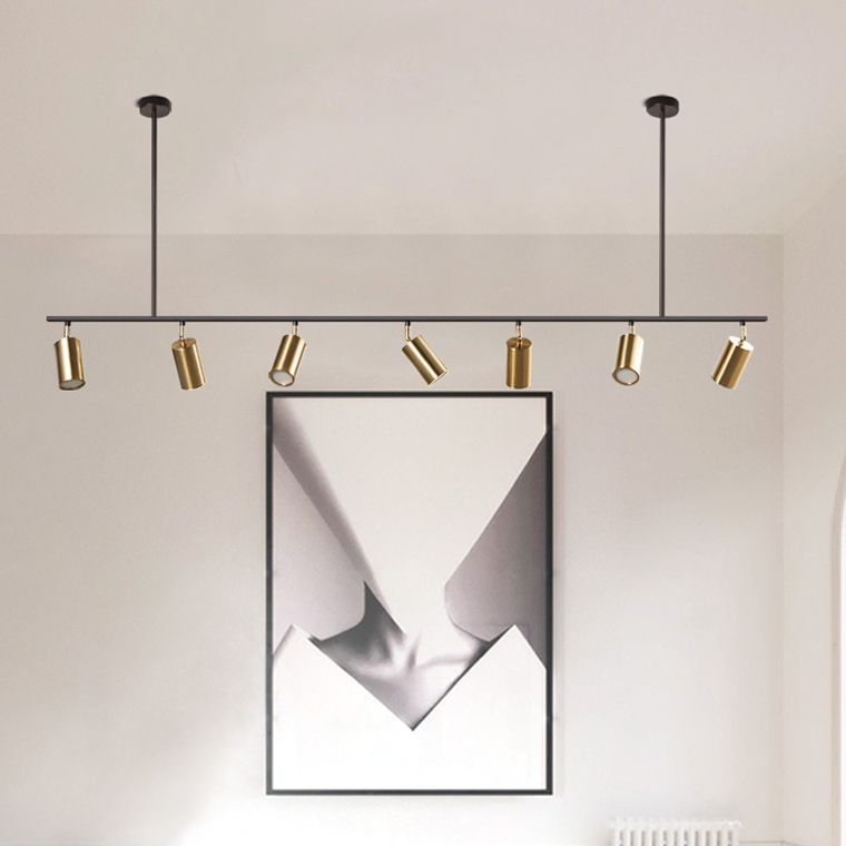 Подвесной светильник Long John L165 165*5,5* см, 7*GU10*30W, ImperiumLoft LINO01, Чёрный