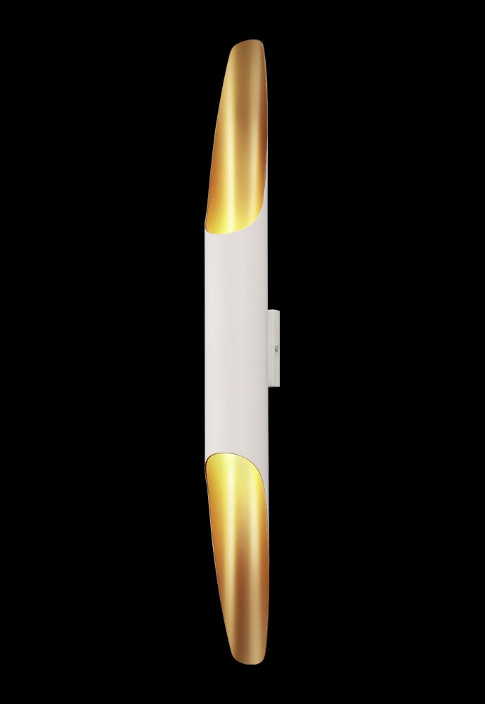 Бра 6**60-60 см, 2*GU10*50W, Crystal Lux Sonata CLT 332W2-V2 WH-GO, Белый/Золото