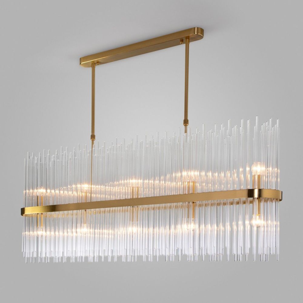 Подвесной светильник 120*17*66-94 см, 10*E14*60W, Bogate's Allure 486/10, латунь, a070624