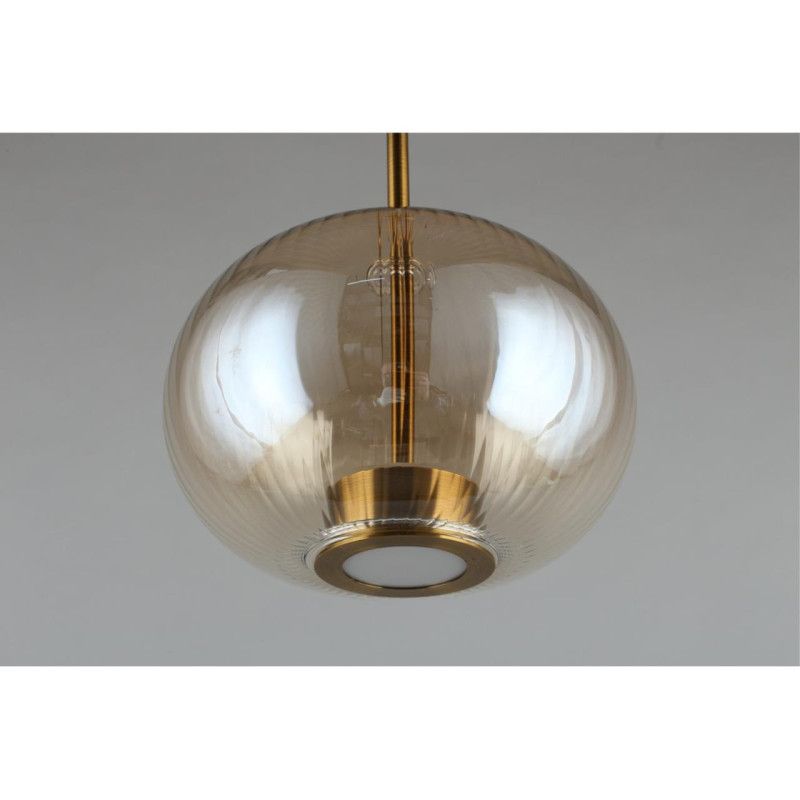 Подвесной светильник 22*50-145 см, 1*LED, 12W, 3000K, Aployt Ambr APL.057.06.12, латунный