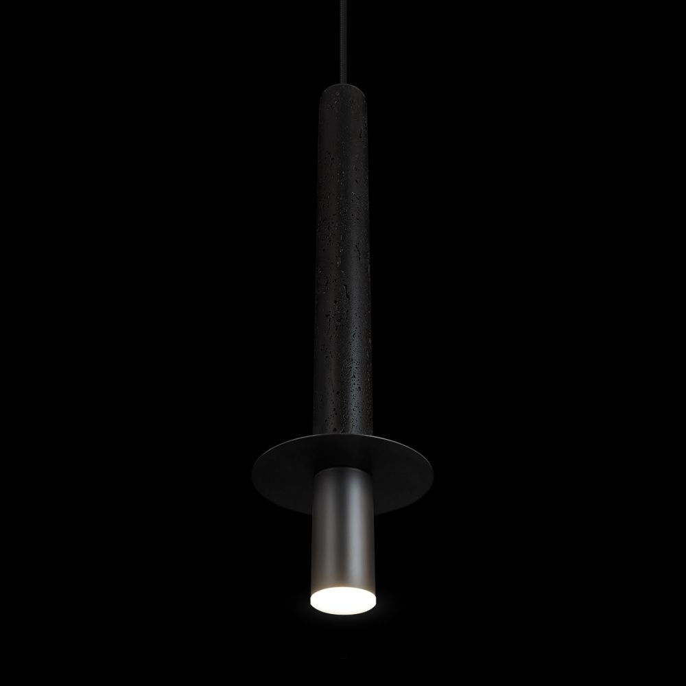 Подвесной светильник 13 см, Loft IT Everest 10583B Black, черный-травертин