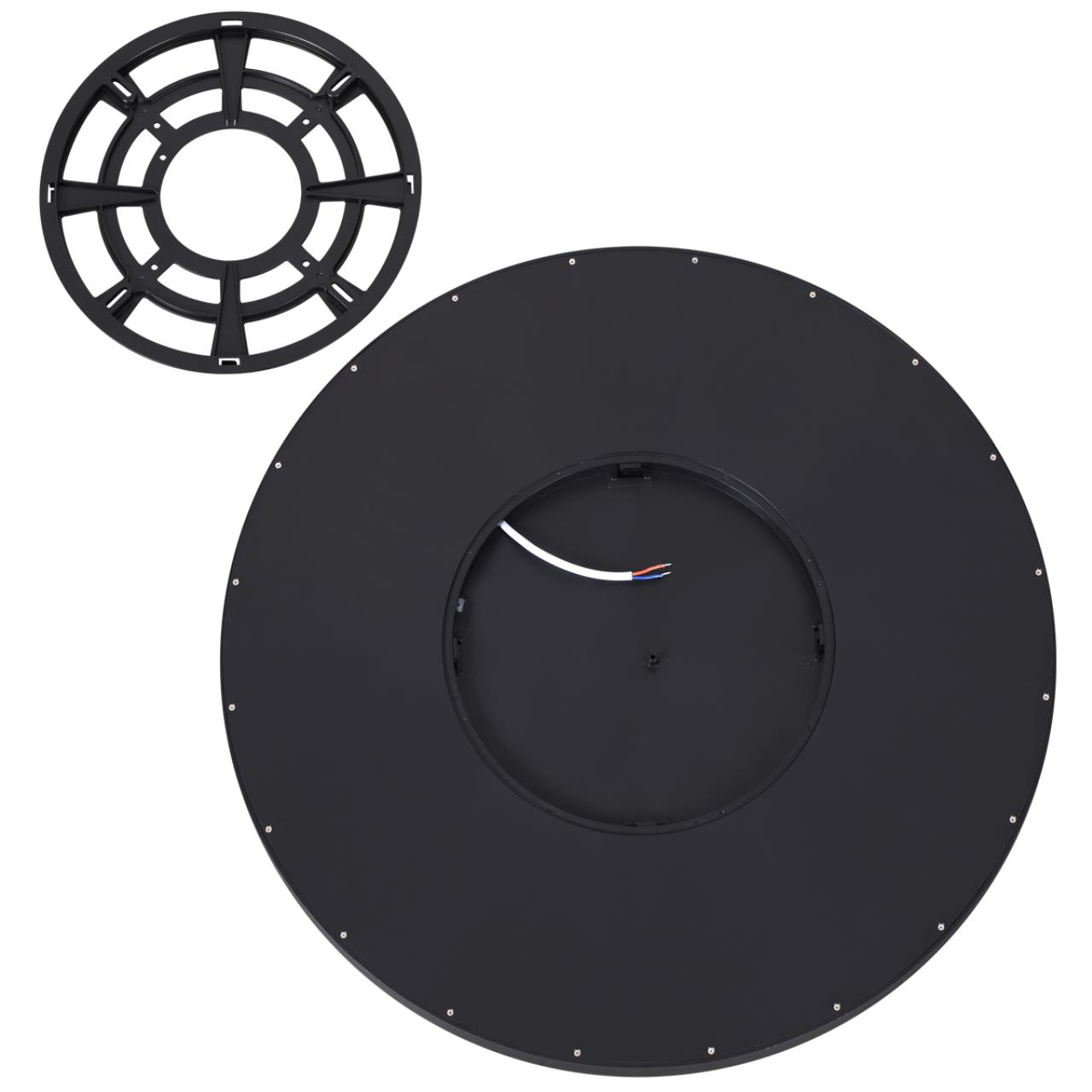 Cветильник 60*2,5 см, LED 48W, 3000/4000 К, IP40, белый/черный, пластик Sonex Alfa Black, 7660/48L