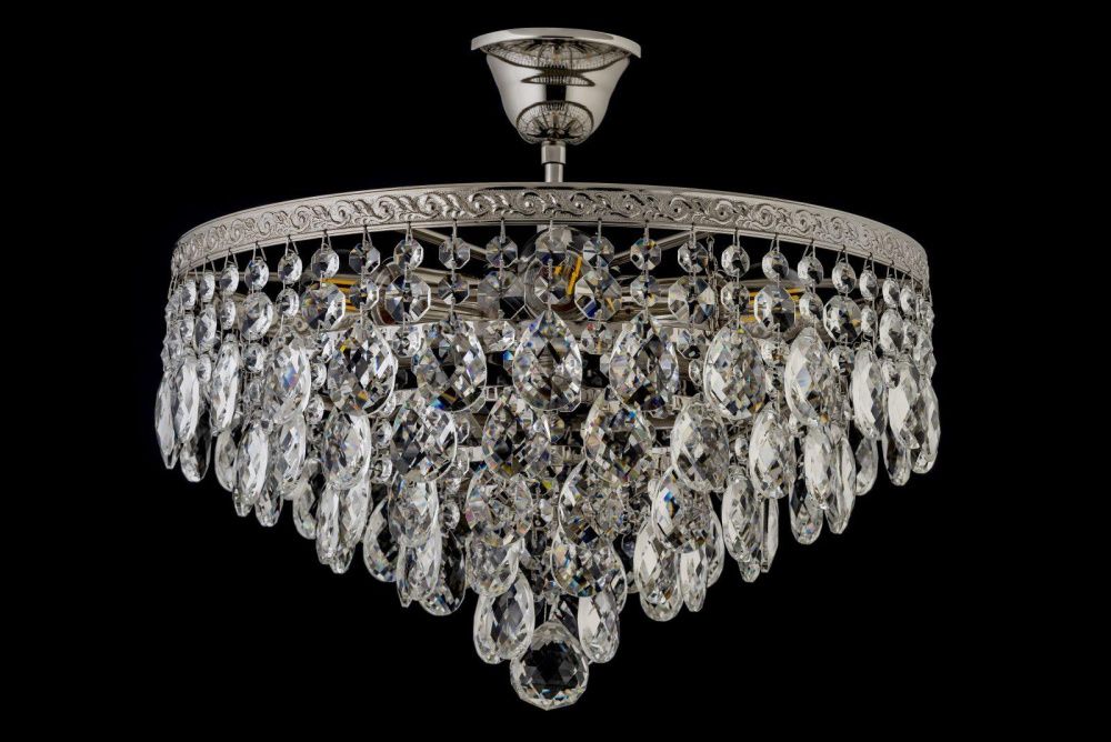 Люстра потолочная *30*23 см, 4*E27*60W, Arti Lampadari Castellana Nickel Castellana E 1.3.30.608 N, никель