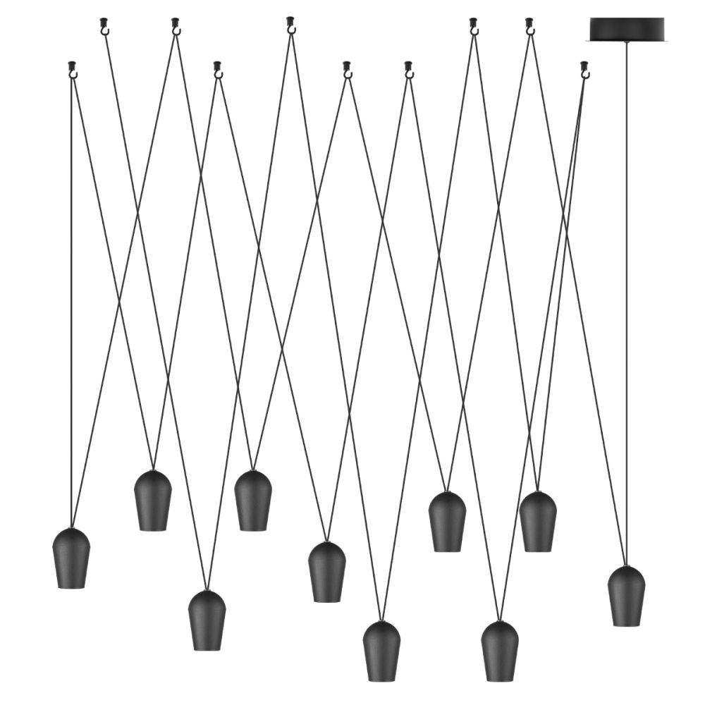 Подвесной светильник *5*10 см, 10*LED*5W, 4000K, Loft It Blackout 10357/10, Черный