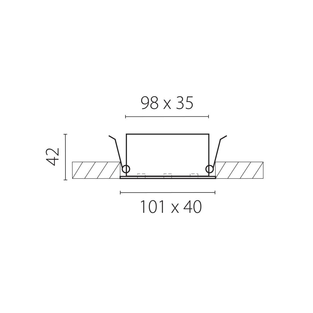 Светильник встраиваемый 10*4*4,3 см, *6W, 4000K, Lightstar Guarda 082146, Белый