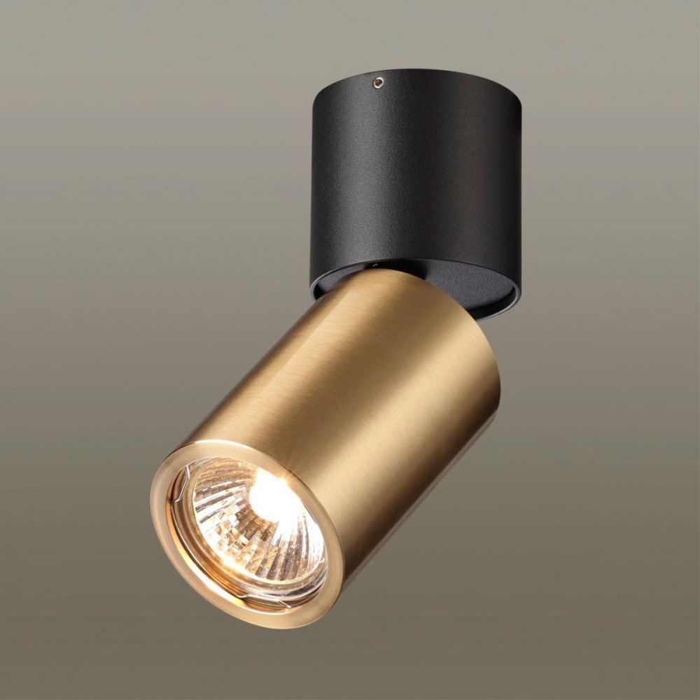 Светильник 6*6 см, GU10 50W, Odeon Light Duetta 4280/1C, черный-античная бронза