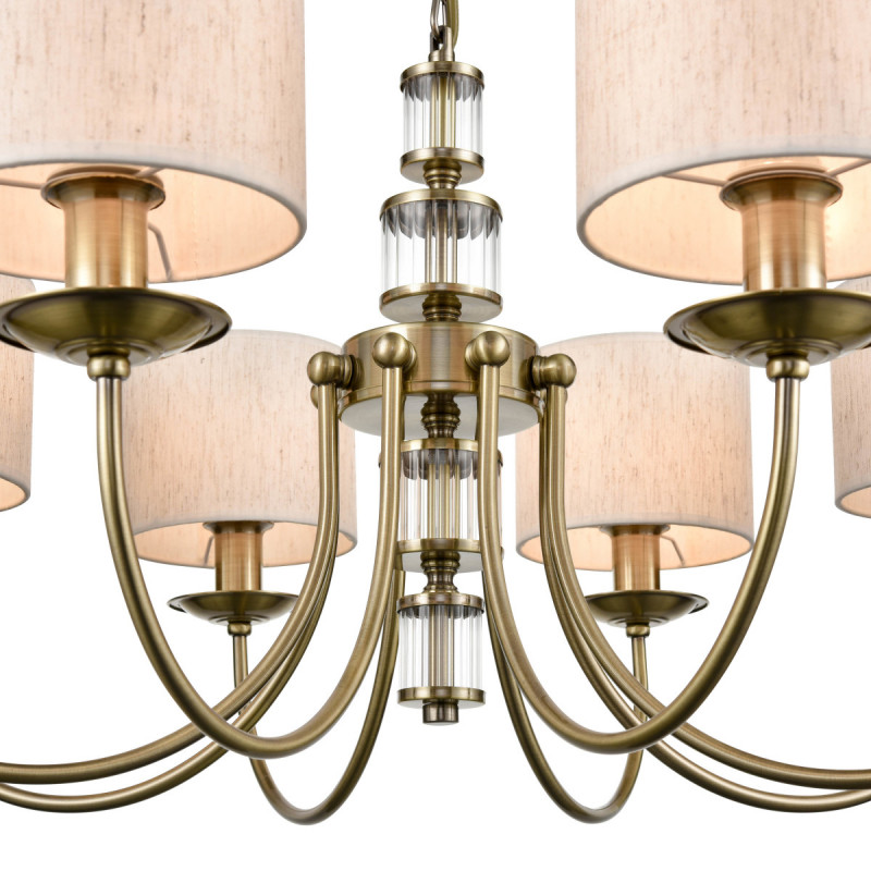 Подвесная люстра  80*86 см, 8*E14 античная бронза, прозрачный Vele Luce Soprano VL4194P08