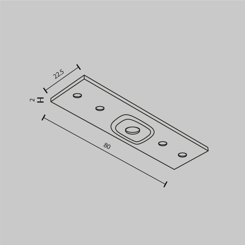 Коннектор прямой Exility накладной белый 8*2,2*0,2 см, LED*W TRA034C-21W Maytoni, Белый