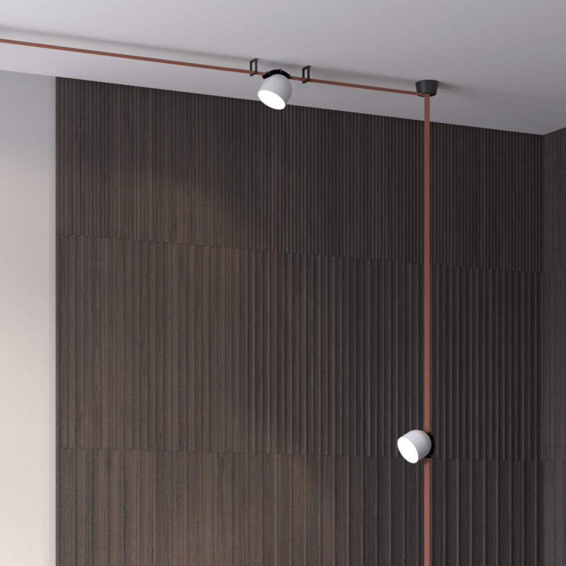 Светильник на шине 10*10,7 см, LED * 12W, 4000K, Denkirs Belty Spot DK5542-WH+BK, черный
