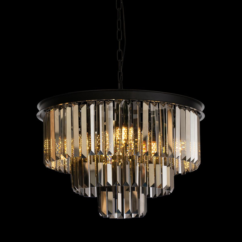 Подвесная люстра Loft IT Prism 10018/500C, диаметр 50 см, черный