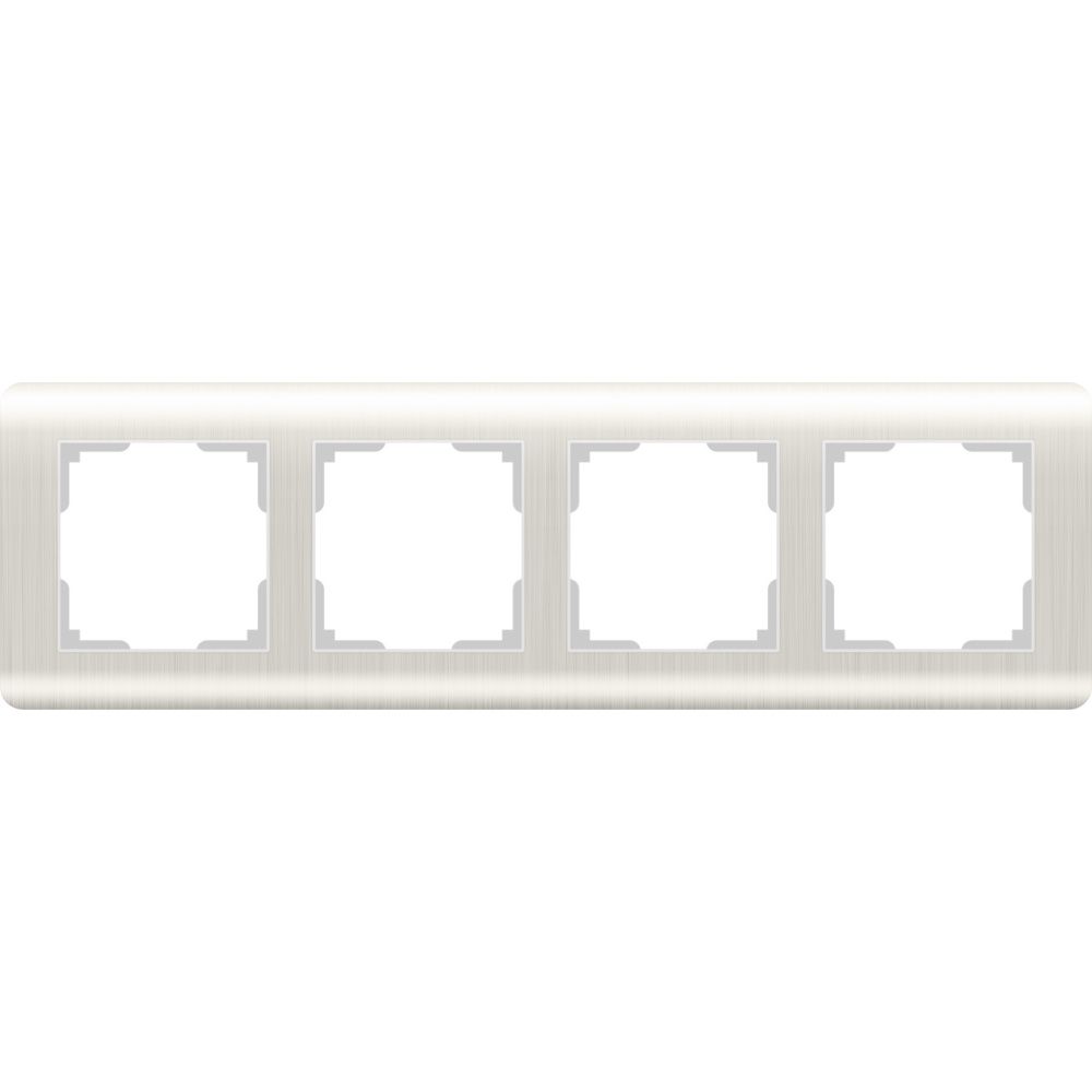 WL12-Frame-04 / Рамка на 4 поста  (перламутровый), 4690389123030