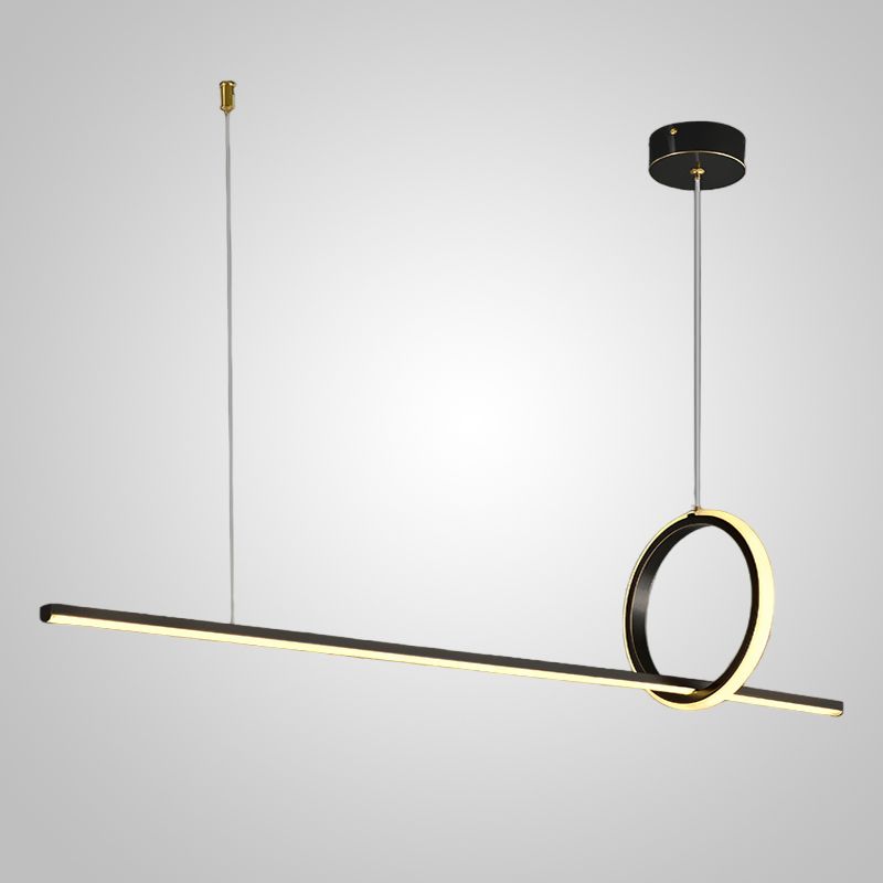 Подвесной светильник MOFFIT B LONG L120 Black 120*120*20 см, 2*LED*24W, 3000, 4000, 5000K, ImperiumLoft moffit-b-long01, Чёрный
