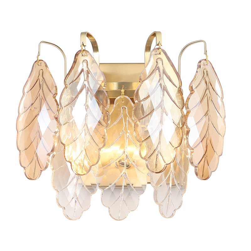Бра 23 см, Crystal Lux TREVI AP2 BRASS, латунь