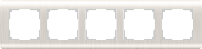 WL12-Frame-05/ Рамка на 5 постов  (перламутровый), 4690389123047