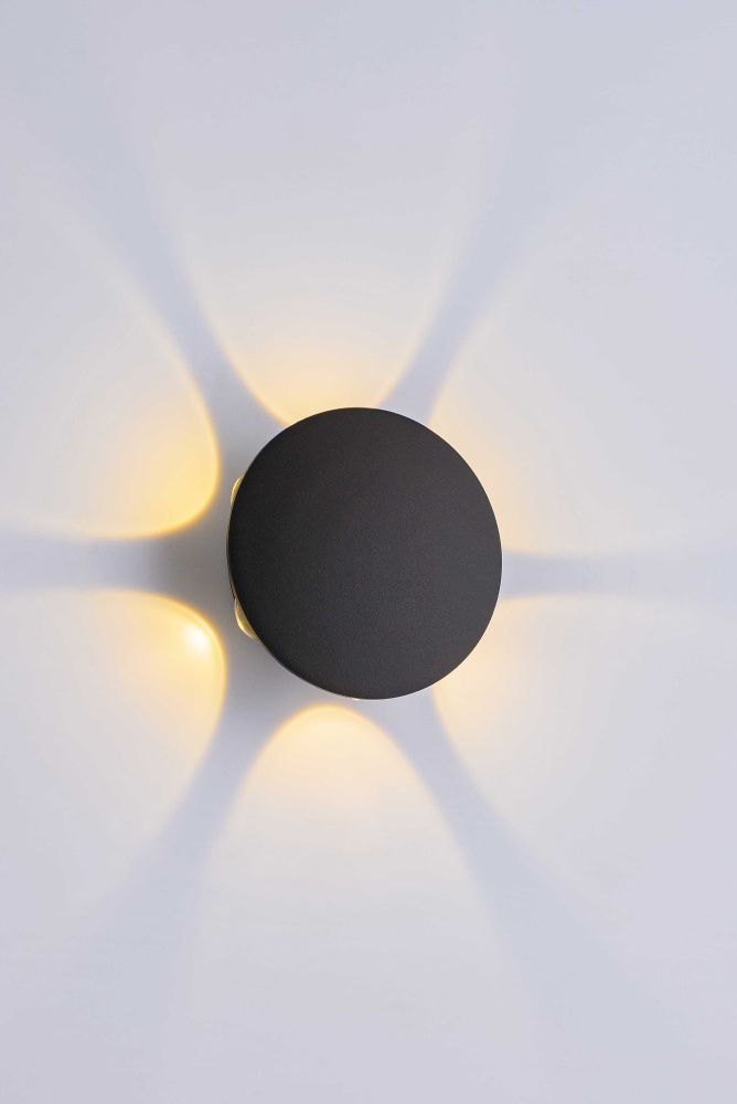 Светильник Ø120 x H50, мм, 6W 3000K, SBK (матовый черный) Rilon PL-603-6 SBK