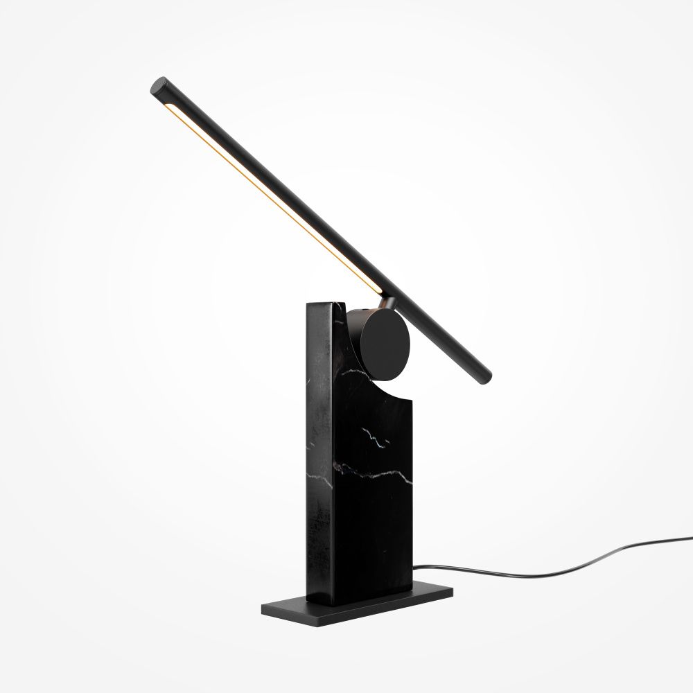Настольная лампа 42,4*6,5*-27,1 см, *LED*9W, 3000K, Maytoni Monumento MOD467TL-L9B3K, Черный