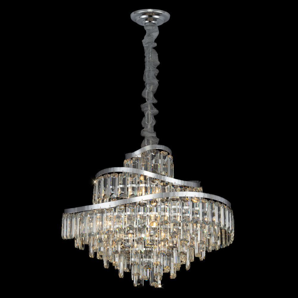 Люстра хрустальная подвесная Citilux NAIAD CL315161, диаметр 55 см, Хром