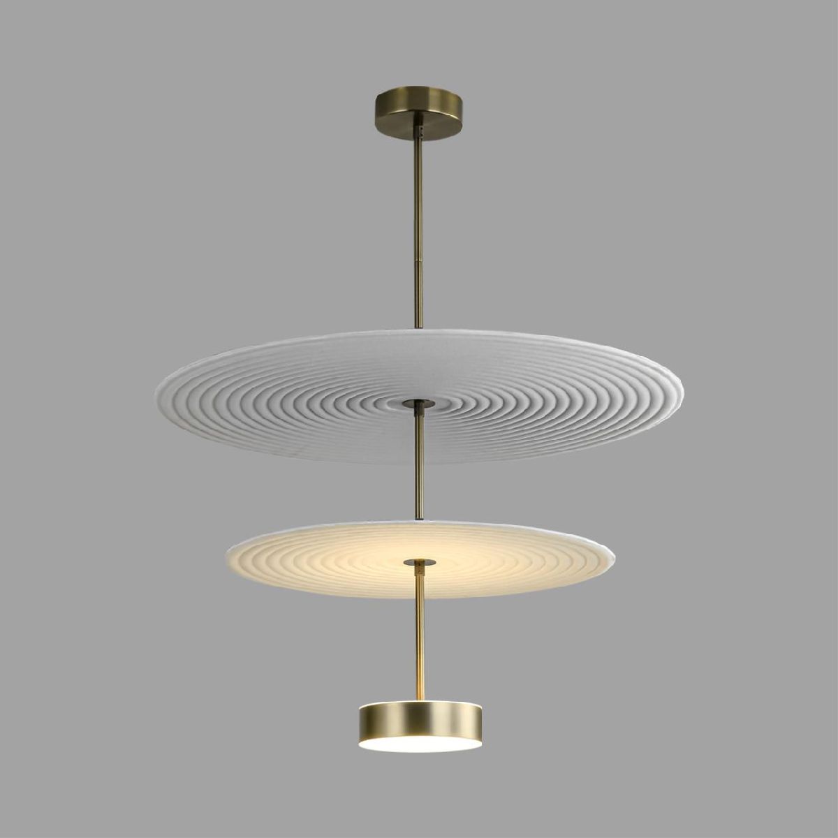 Подвесной светильник 80 см, 20W, 3000K, Odeon Light Felt 7035/20CA, бронза