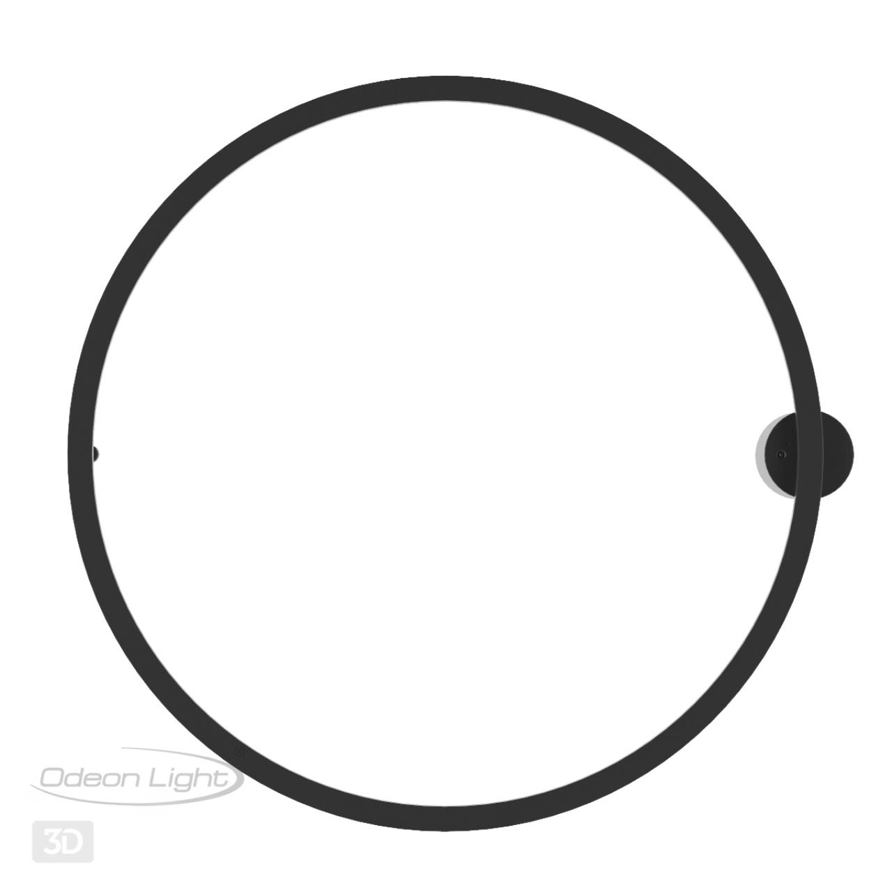 Бра 60 см, 24W, 3000K, Odeon Light OMEN 4386/24WL, RGB динамическая подсветка, черный