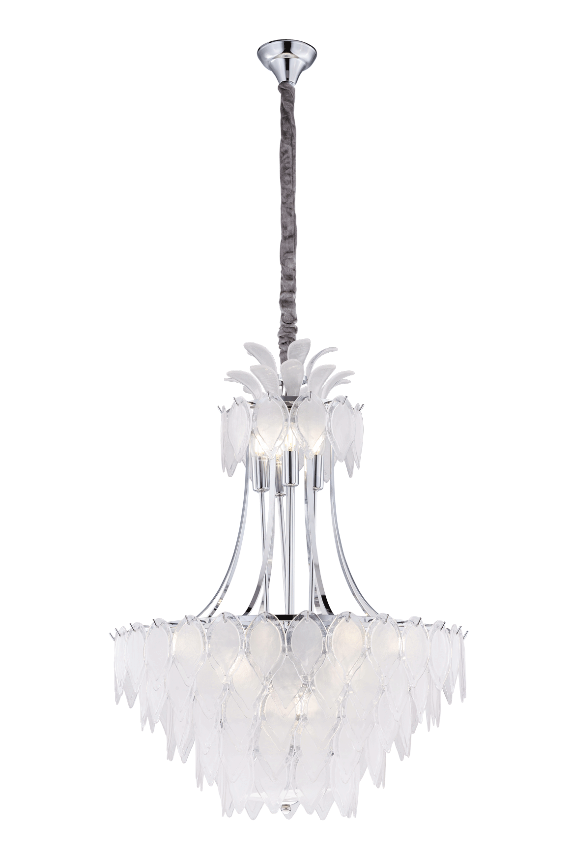 Люстра  620*850, 20*E14, 40W NewRgy Cristallo 8775/20L-CR CHROME+WHITE, Хром+Белый