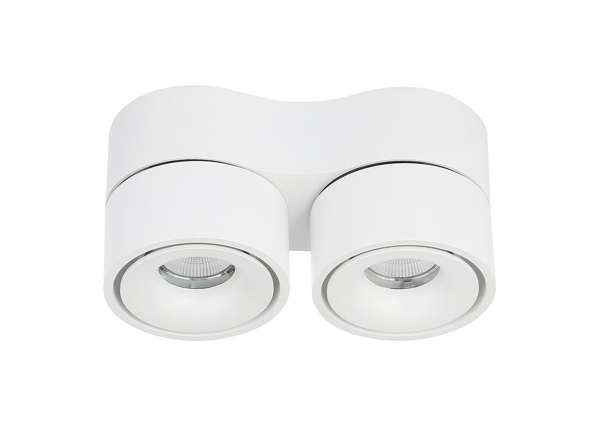 Светильник светодиодный белый 2*9W, DL18617/02WW-R White DIM диммируемый