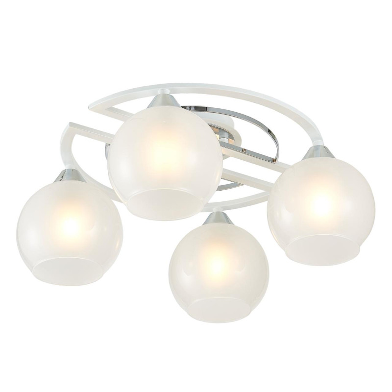 Потолочная люстра Citilux Отто CL121140, диаметр 50 см, белый-хром