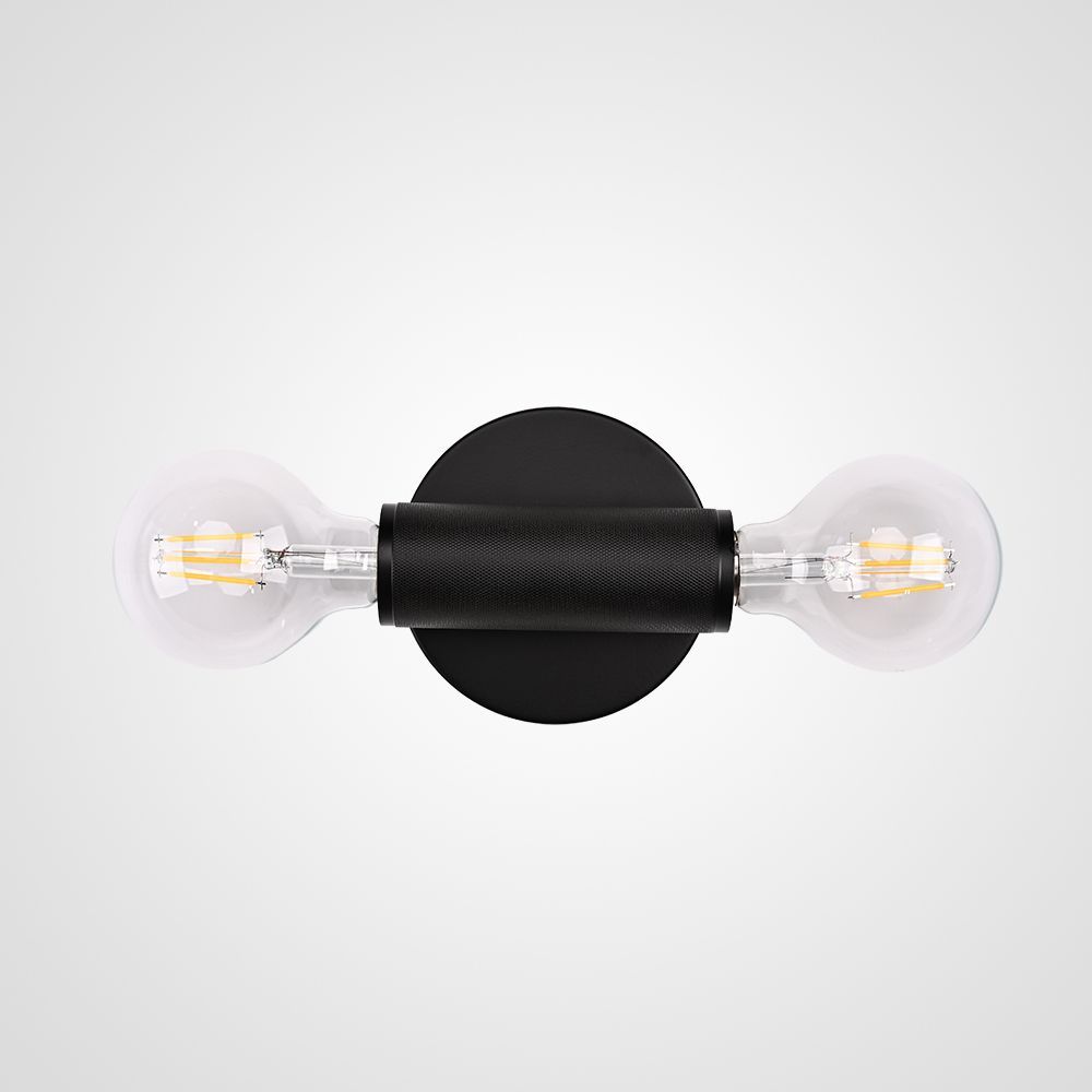 Бра RH Utilitaire Inline Sconce Black 28,5*8*10 см, 2*E27*60W, ImperiumLoft 44.558, Чёрный