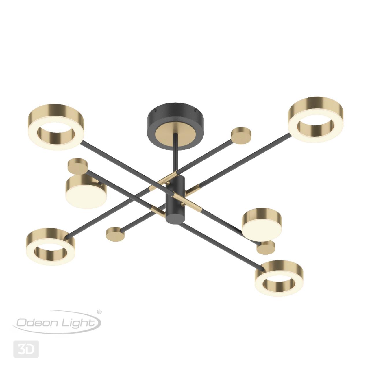 Потолочная светодиодная люстра Диаметр 100 см 55 вт Odeon Light Denzel 4321/55CL
