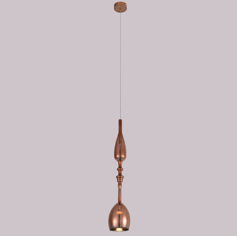Подвесной светодиодный светильник Crystal Lux Lux SP1 C Copper, 1x3W LED, 3000K, медь