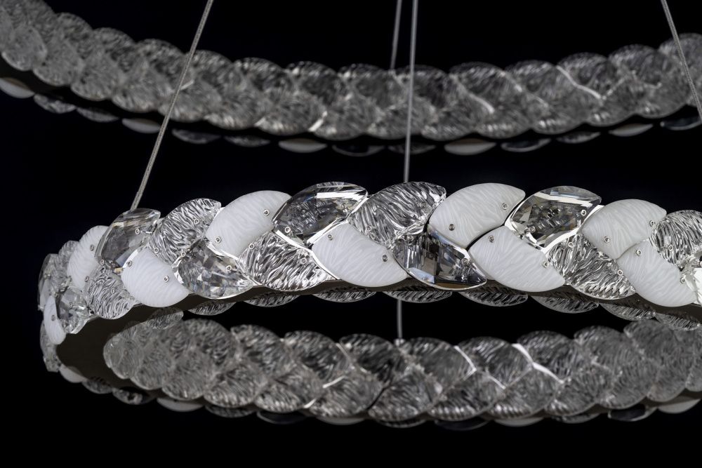 Люстра подвесная ** см, Led лента*LED*120W, 3300/4200/6500K, Dio D`arte Este Este L 1.5.60+40.100 N, Никель