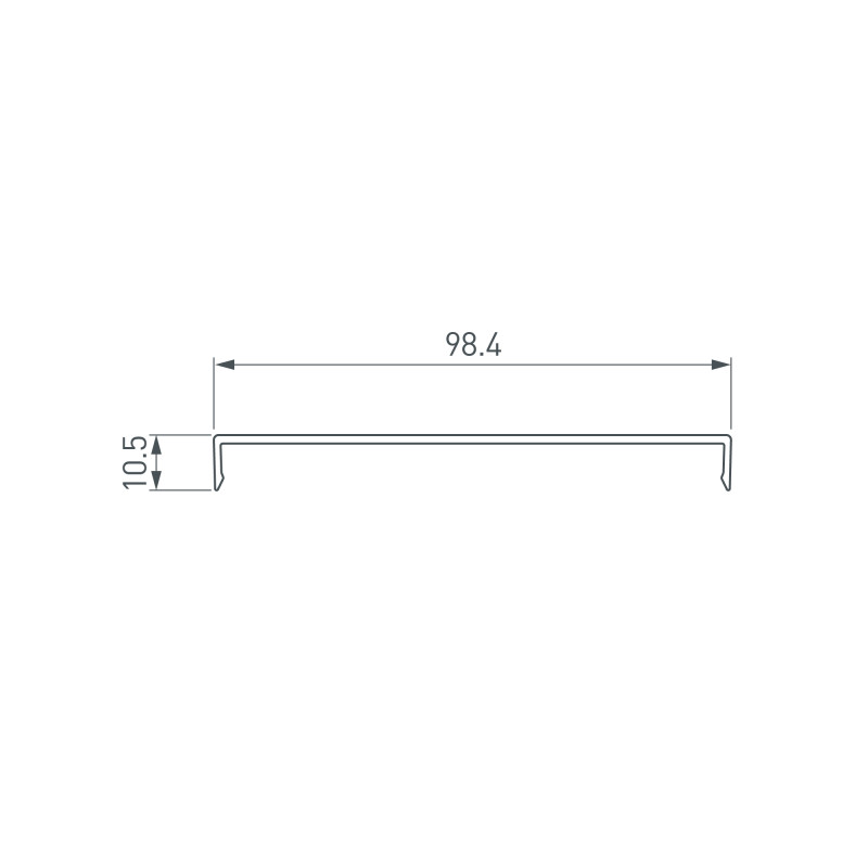 Экран Arlight 035648 200*9,7*0,7 см. Цена указана за 2 метра. Продается кратно 2 метрам.